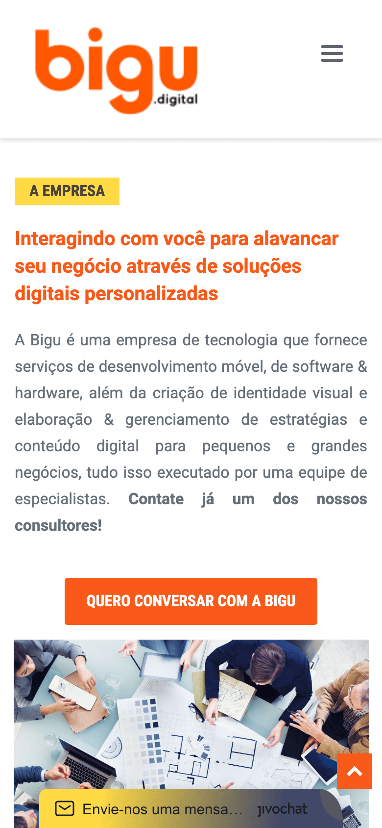Bigu Tech — versão mobile